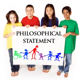 children holding a sign that reads "Philosophical Statement"