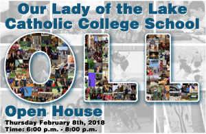 our lady of the lake open house flyer