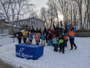 St. Elizabeth Seton families walked to school with Newmarket Mayor, John Taylor!