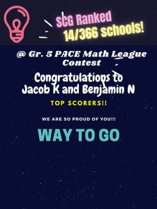 St. Charles Garnier Scores in the Top 15 overall @ Math League Contest