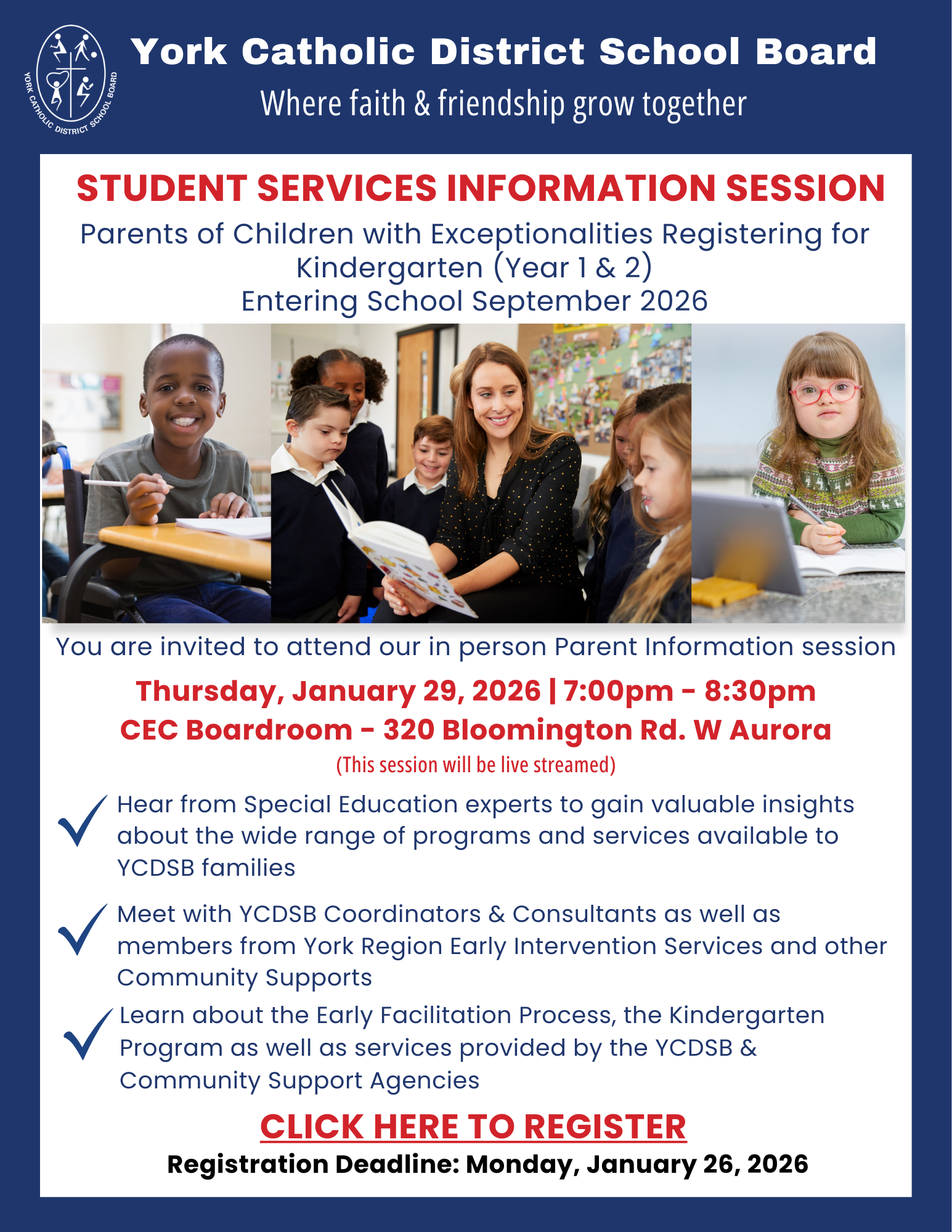 Registration Form for the In-Person Early Facilitation Parent Information Evening: January 29, 2026, 7:00 pm to 8:30 pm