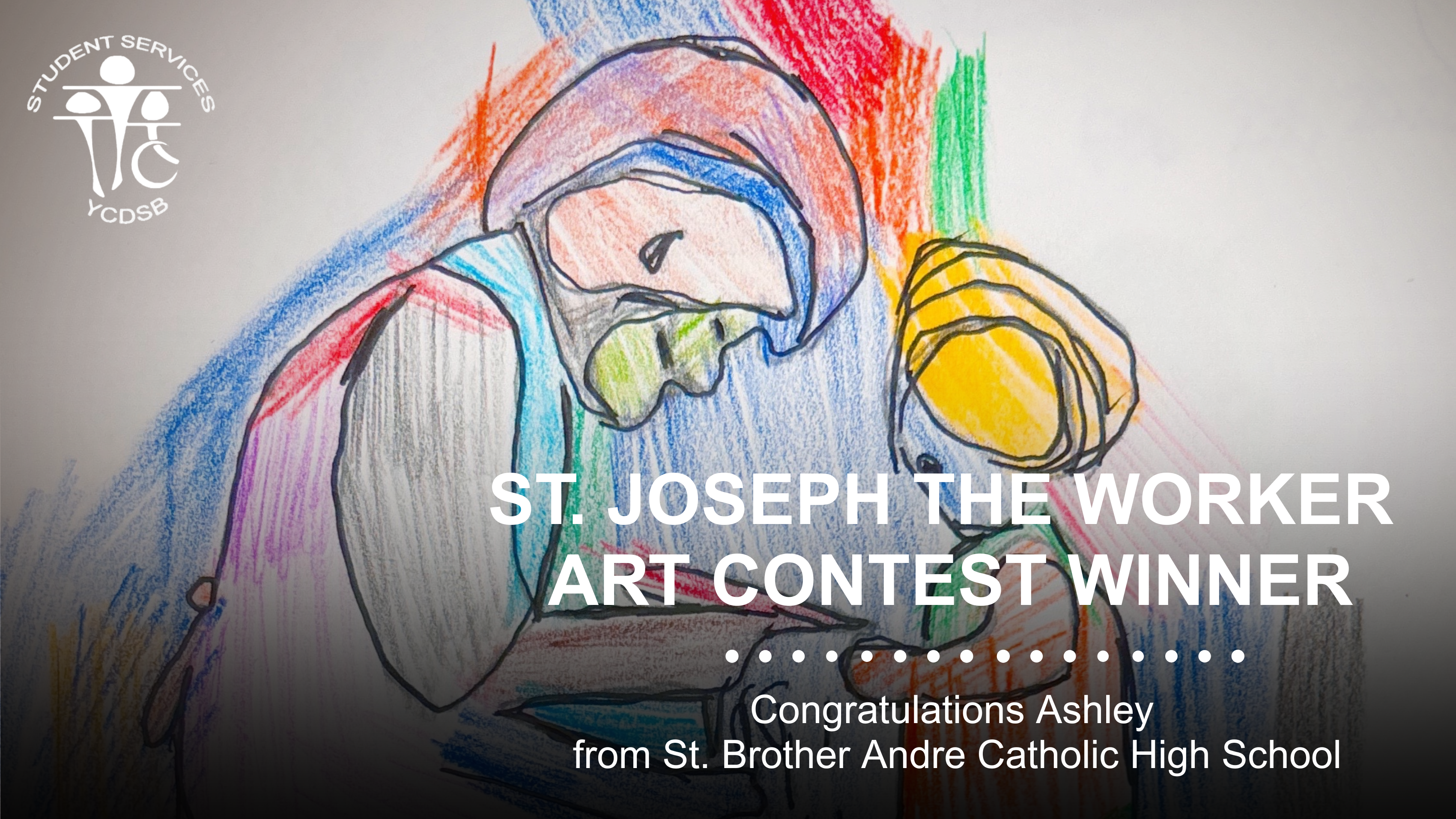 YCDSB Celebrates Student Artist Behind St. Joseph the Worker Prayer Card