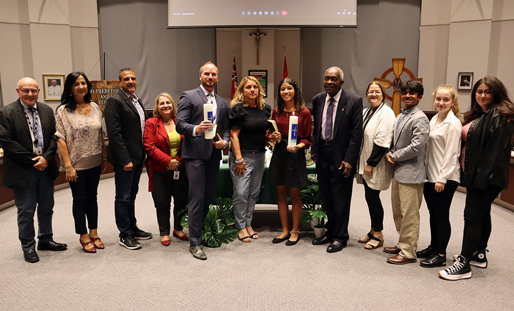 York Catholic District School Board Commissioning of Superintendent of Human Resources Brandon Pageau and Senior Student Trustee Amira Zamanifar