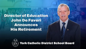Director of Education John De Faveri Announces His Retirement