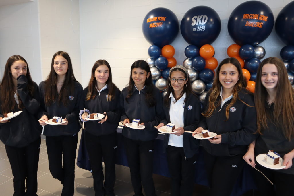 St. Katharine Drexel students ready to enjoy some cake.