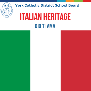 Italian flag, heritage month