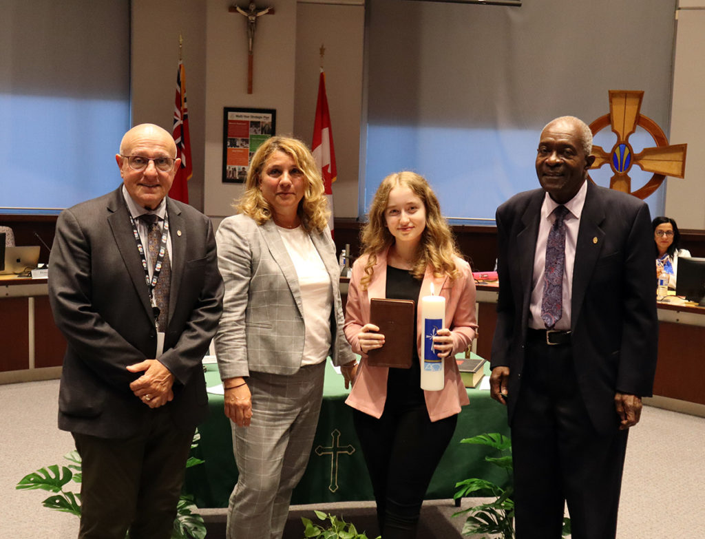 Commissioning of York Catholic District School Board's Junior Student Trustee Monica Galstyan
