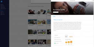 Screenshot of accountant occupation overview showing description, job outlook and estimated salary