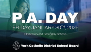 YCDSB P.A. Day: Friday, January 30, 2026 -Secondary
