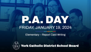 P.A. Day: Friday, January 19, 2024