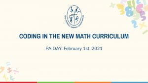 Coding in New Math Curriculum