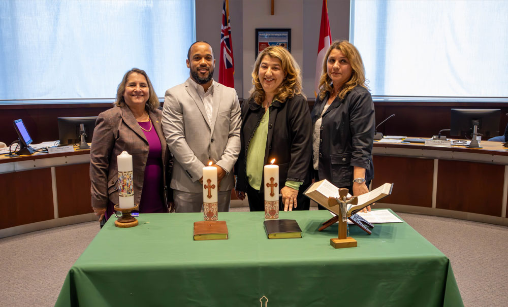 The Commissioning Ceremony of YCDSB Senior Administrators Anna Iafrate and Alex Battick