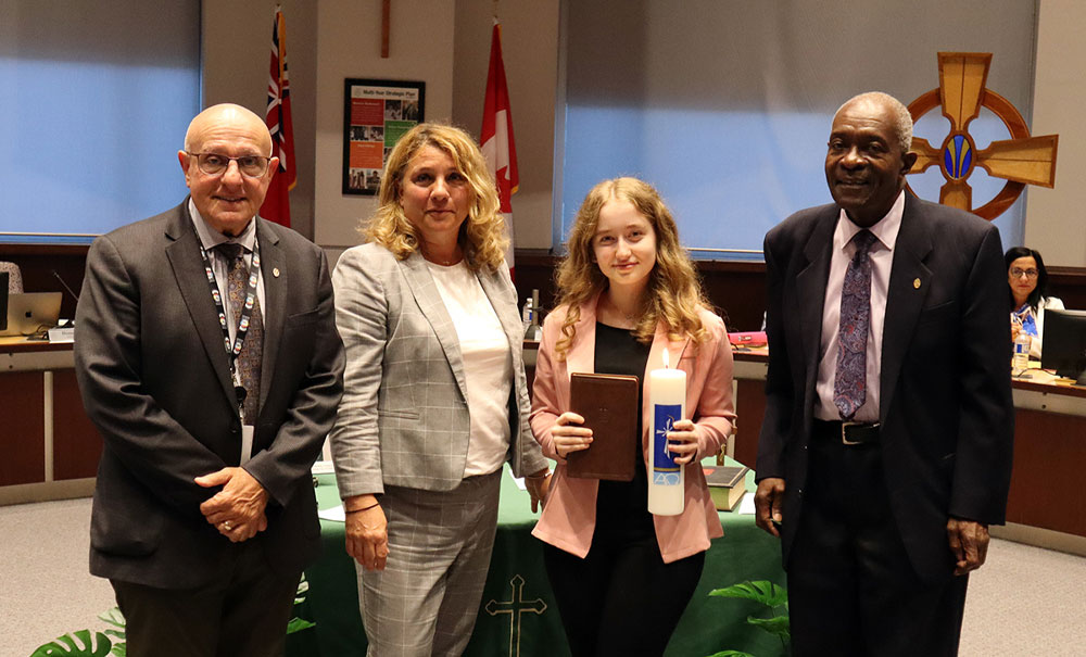 Commissioning of York Catholic District School Board's Junior Student Trustee Monica Galstyan