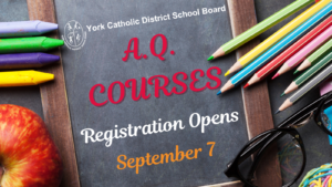 Registration for YCDSB AQ courses is now open!
