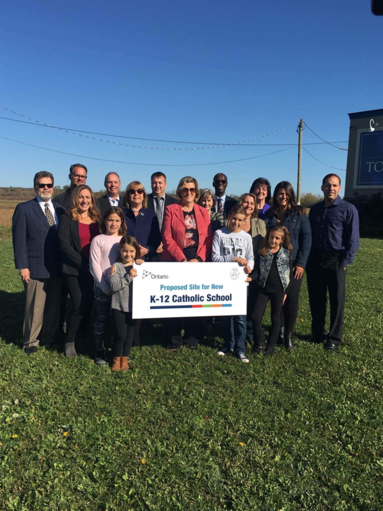 A photo from the ground breaking of the Stouffville Multi-Use Facility. 