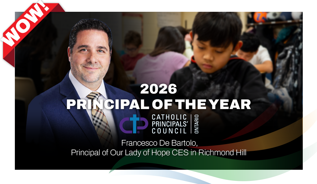 YCDSB Principal Wins ‘Principal of the Year’ Award