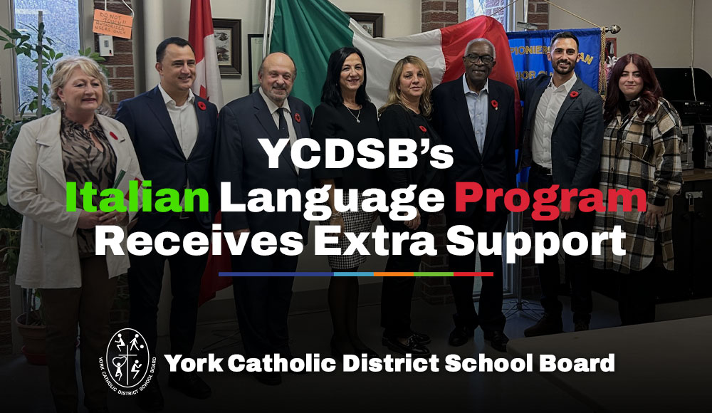 YCDSB’s Italian Language Program Receives Extra Support