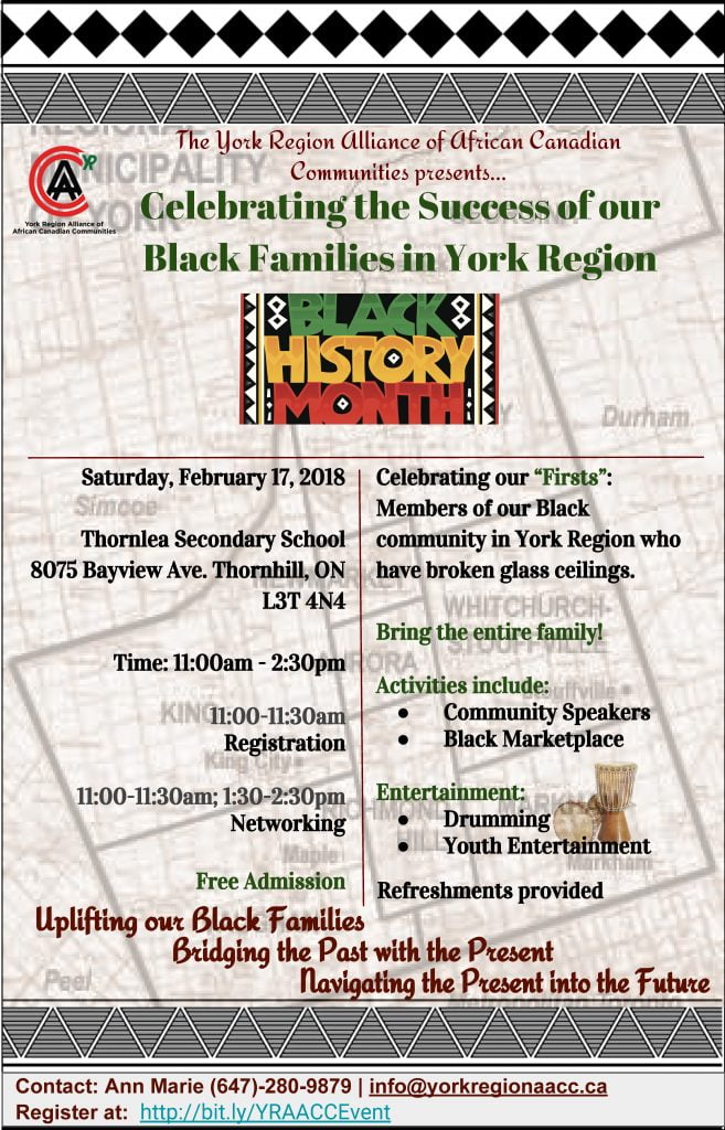 celebrating the success of our black families in York Region flyer